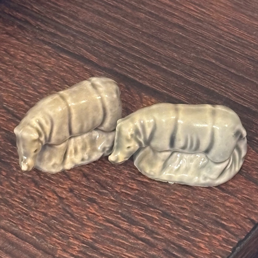 Wade Whimsies by WADE ENGLAND Rhinoceros Rhino SET OF 2